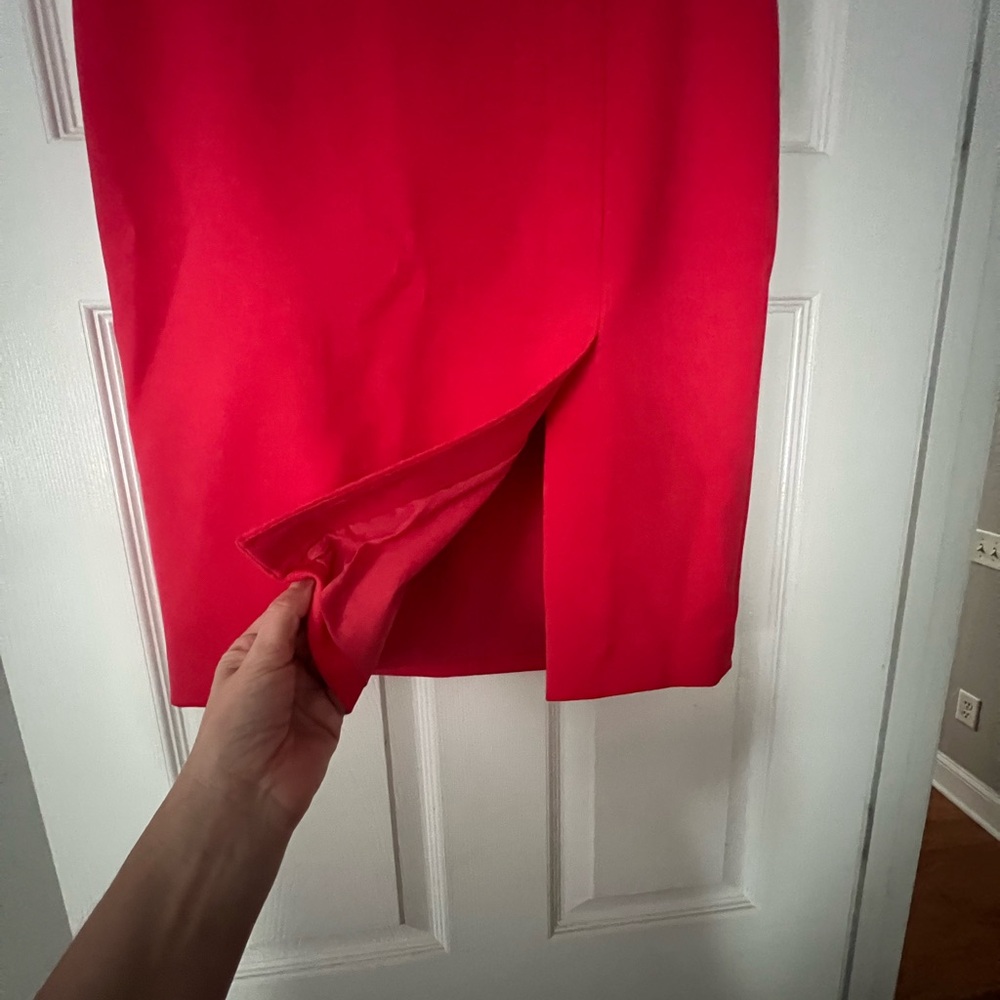 Ann Taylor Vibrant Red Pencil Skirt - Picture 8 of 13